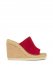 Vince Camuto Brissia Wedge Mule Cherry Suede ID-HPXF1233