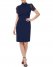 Vince Camuto Chiffon-Sleeve Dress Navy ID-PWXP1060