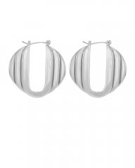 Vince Camuto Textured Cutout Earrings Silver Metallic ID-WETS3715