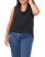 Vince Camuto Sleeveless Cowl-Neck Blouse (Plus Size) Rich Black ID-ULDO7754