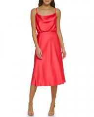 Vince Camuto Cowl-Neck Midi Dress Red ID-ENKJ3436