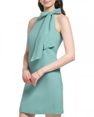 Vince Camuto Bow-Neck Dress Sage ID-SVWG0696