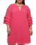 Vince Camuto Chiffon Layered-Sleeve Dress (Plus Size) Pink ID-WEUS4332