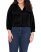 Vince Camuto V-Neck Inverted-Pleat Top (Plus Size) Rich Black ID-EDOI3463