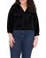 Vince Camuto V-Neck Inverted-Pleat Top (Plus Size) Rich Black ID-EDOI3463