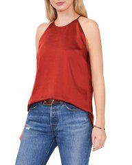 Vince Camuto Satin Tank Top Chili Oil ID-OLNG4714