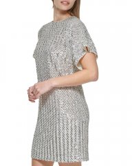 Vince Camuto Sequined Dolman-Sleeve Dress Champagne ID-TTTM9905