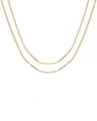 Vince Camuto Layered Curb-Chain And Bar Necklace Gold Metallic ID-EBUZ2201