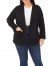 Vince Camuto Layered-Cuff Notch-Lapel Blazer (Plus Size) Rich Black ID-SSDO1309