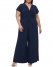 Vince Camuto Twist-Front Wide-Leg Jumpsuit (Plus Size) Navy ID-TFZE2540