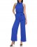 Vince Camuto Sleeveless Ruffled High-Neck Jumpsuit (Petite) Bright Blue ID-ONEE9995