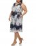 Vince Camuto Floral-Print V-Neck Midi Dress (Plus Size) Blue ID-CSBP2571