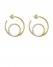 Vince Camuto Pavé-Embellisehd Double-Hoop Earrings Gold Metallic ID-DVVI8255